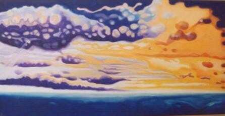 Sigrun Neumann (Sineu) - where the sea meet the sky ... swept away ... the sun ... bluish lilac sand ...